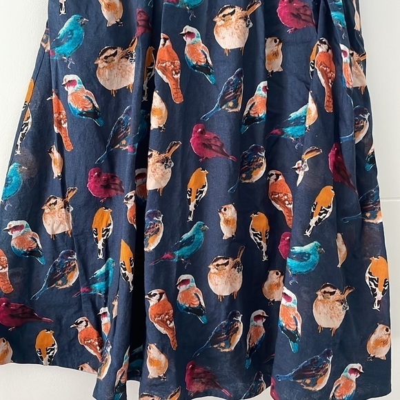 Anthropologie "Native birds "strapless birdie novelty print Quirky Adorable Y2K - Picture 5 of 12